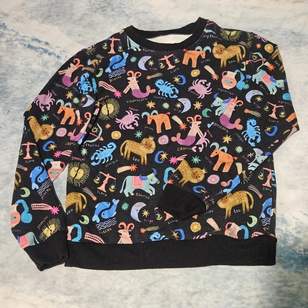 Little Sleepies Star Signs Bamboo Crewneck Sweatshirt Size 10 Zodiac Astrology